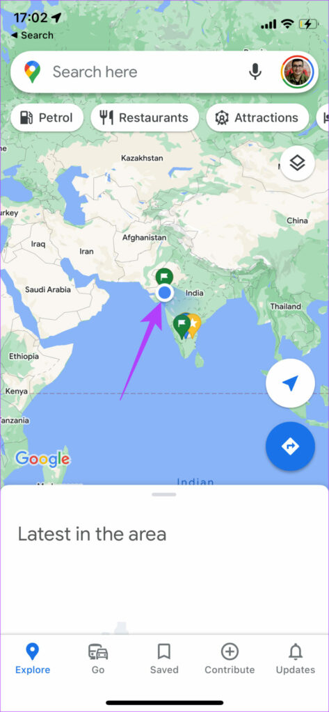 ارسال لایو لوکیشن از طریق Google Maps در آیفون